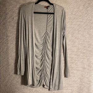 Forever 21 Long Cinched Back Grey Sweater/Cardigan